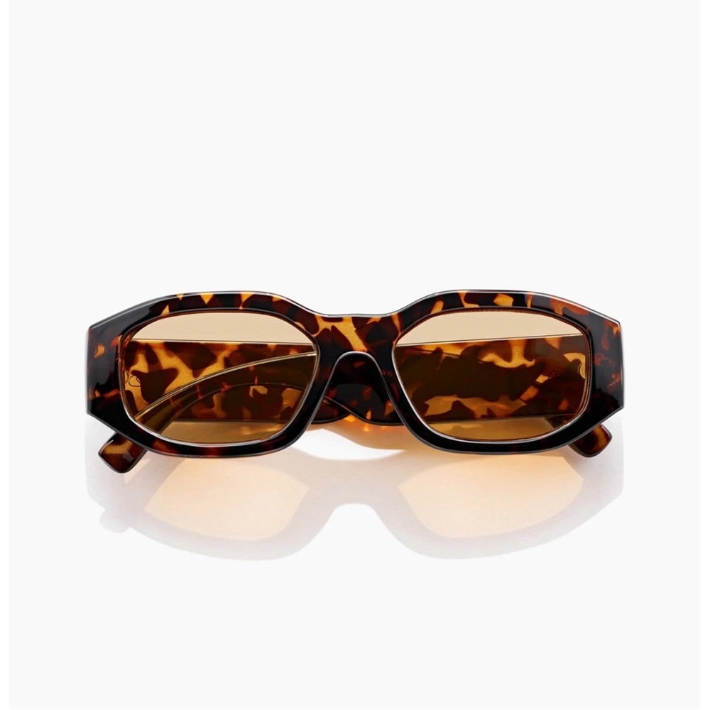 NEW SZADE Tortoise Unisex Shell Sunglasses with Yellow Lenses - Picture 3 of 5